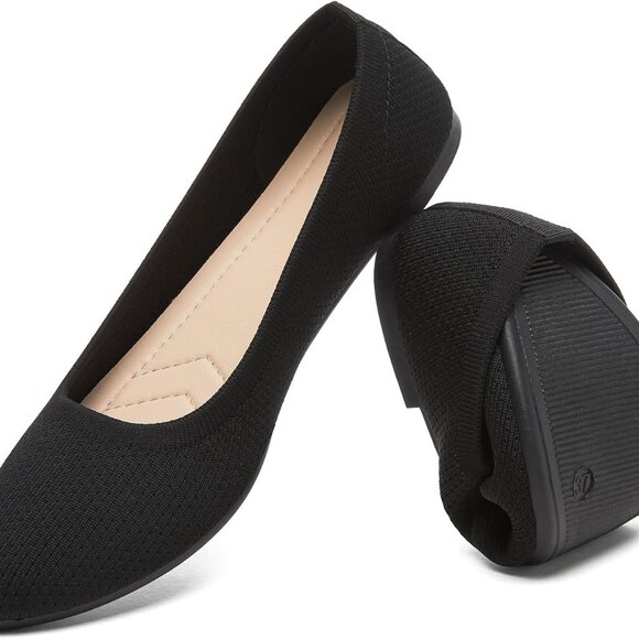 Women’s Mesh Ballet Flats Size 8 Comfortable Slip-On Pointed Toe Dress Shoes - Picture 1 of 6